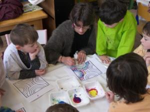 emprientes, cotons tiges monotypes et pastels gras (10) (Copier)