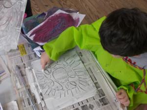 emprientes, cotons tiges monotypes et pastels gras (15) (Copier)